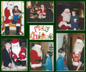 Ryan and Santa collage