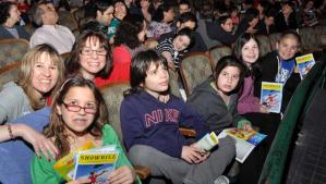Families attend an autism-friendly performance on April 29, 2012 in this photo released by the Theatre Development Fund.